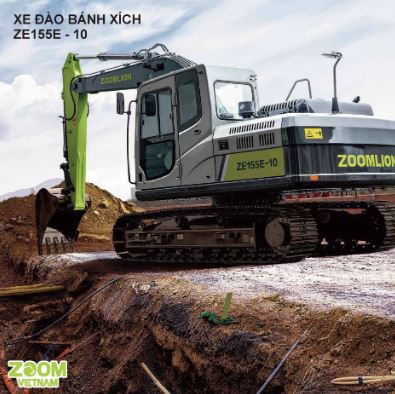 Xe đào bánh xích ZE155E-10 - Máy Móc Xây Dựng Zoom - Công Ty Cổ Phần Zoom Việt Nam